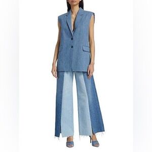 Frame Oversized Denim Vest